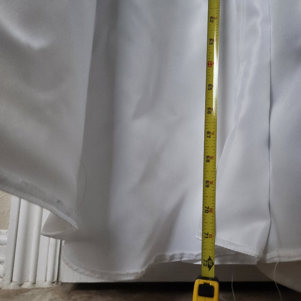 Elegant Satin Mermaid Wedding Dress With Detachable Bow and Train - Picture 14 of 15